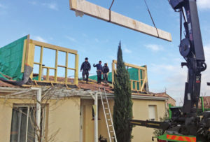 Surélévation à Merville +60m2 4 chantier surélévation à Merville