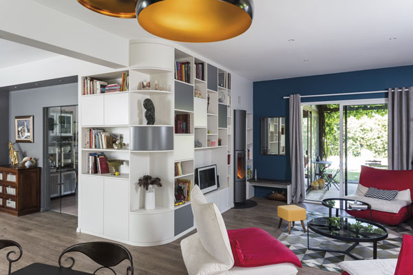 Rénovation entrée - séjour très élégante à La Salvetat 1 violaine denis design espace