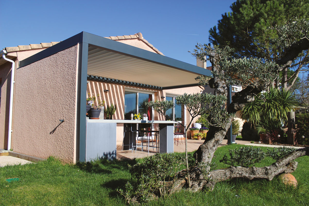 Pergola pour cuisine d’été à Toulouse 2 pergola djstores toulouse