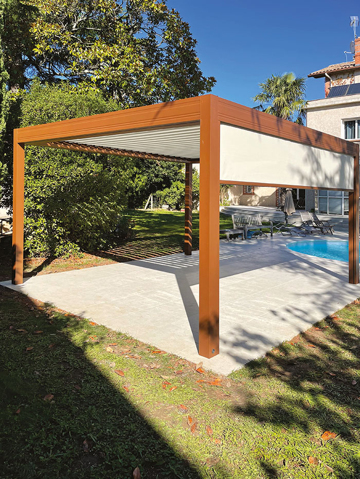 albi metal store pergola